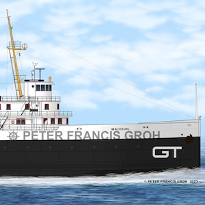 Great Lakes Freighter Ship Ferry Grand Rapids (1971)