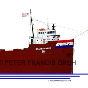 Nave mercantile dei Grandi Laghi Leon Fraser Waterline (1976)