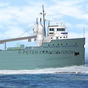 Great Lakes Freighter Ship Southdown Challenger (1999)