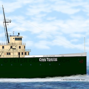 Great Lakes Freighter Ship Ferry Grand Rapids (1926)