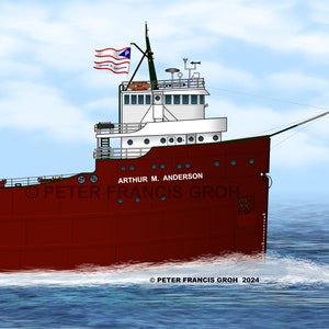 Great Lakes Freighter Ship Arthur M. Anderson (1952)