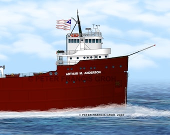 Great Lakes Freighter Ship Arthur M. Anderson (1952)