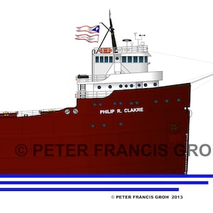 Great Lakes Freighter Ship Philip R. Clarke (1952)