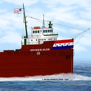 Great Lakes Freighter Ship Irving S. Olds (1976)