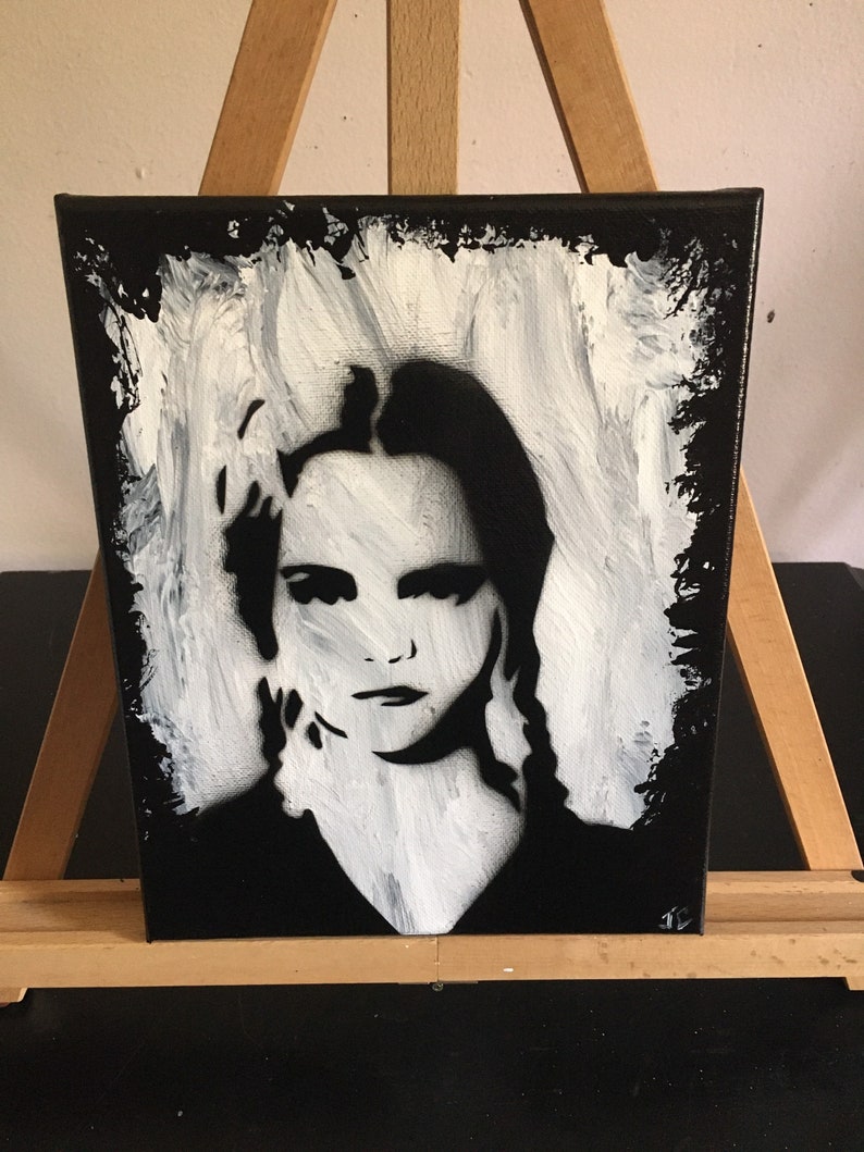 horror art addams family Wednesday addams acrylic painting gothic gifts Horror decor goth home decor
