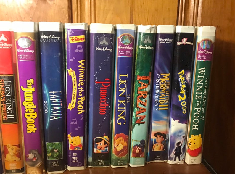 Large Selection of Vintage Disney VHS Tapes Etsy