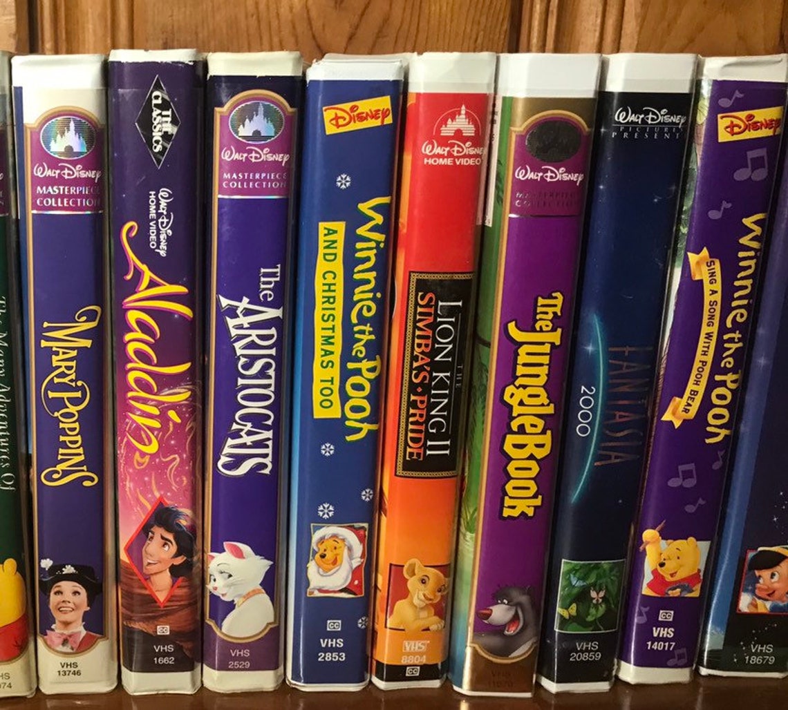 Large Selection of Vintage Disney VHS Tapes Etsy