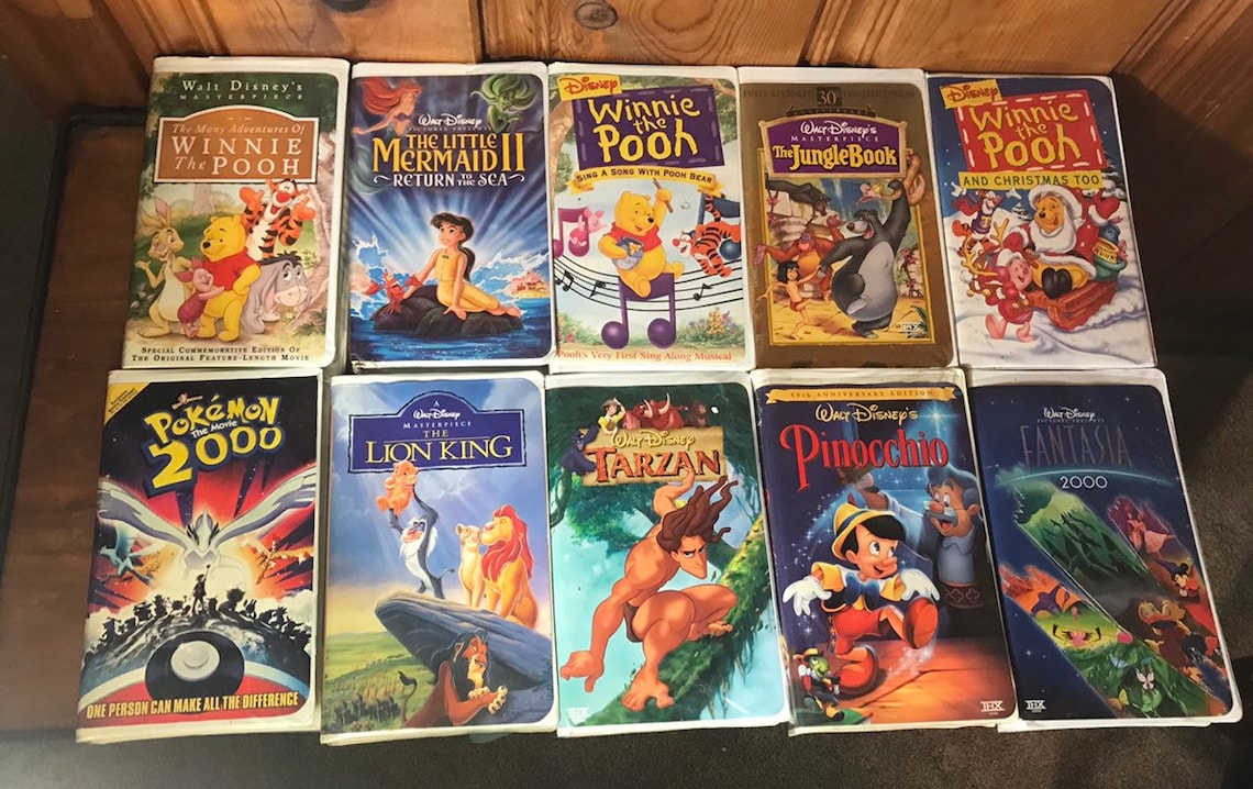 Large Selection of Vintage Disney VHS Tapes Etsy