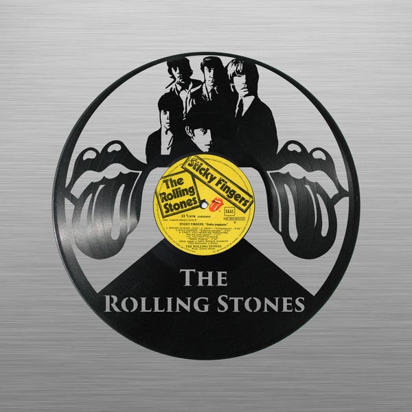 The Rolling Stones - Laser cut - carved vinyl record art - Music gift for occasions like: Birthday, Christmas, Weeding - Cutout wall art