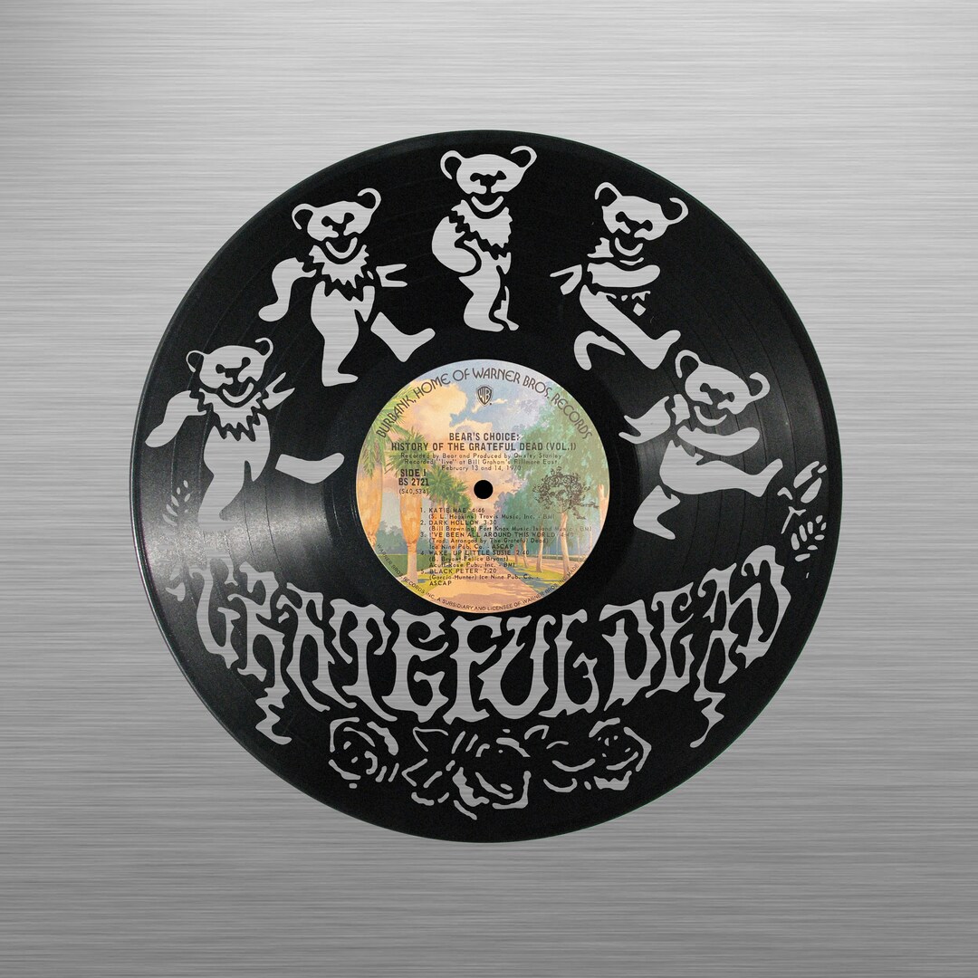 Grateful Dead - Laser Cut - Carved Vinyl Record Art - Music Gift