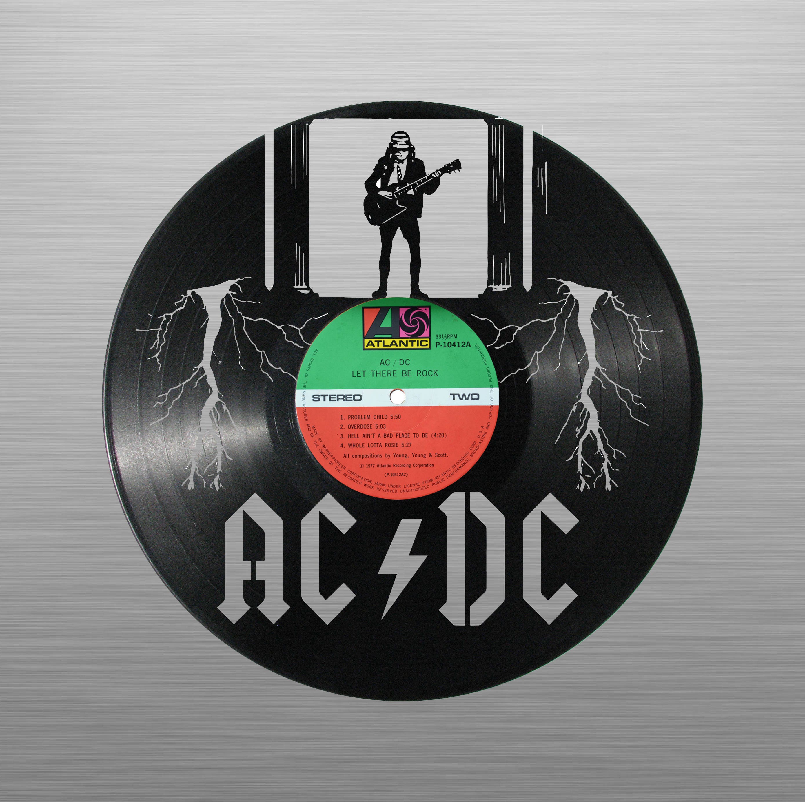 AC DC disco de vinilo tallado para ocasiones especiales: cumpleaños,  Navidad, boda, vacaciones -  México