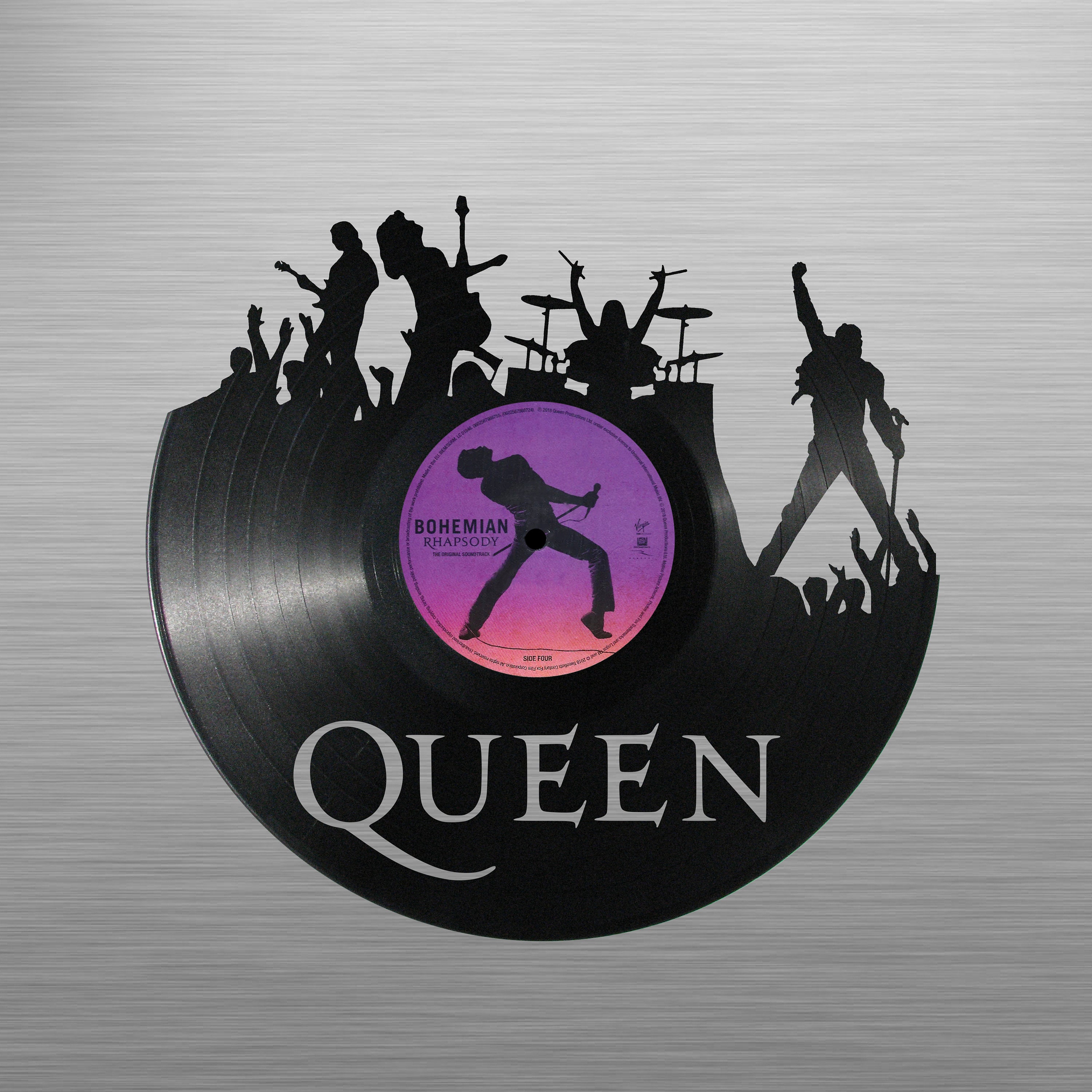 Queen 1 - Laser Cut - Carved Vinyl Record Art - Music Gift for
