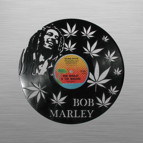 Bob Marley - Laser cut - carved vinyl record art - Music gift for occasions like: Birthday, Christmas, Weeding - Cutout wall art