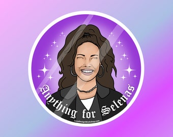 Anything for Selenas Purple Glossy 2.75" Die-Cut Sticker