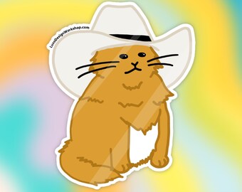 Meowdy Glossy 2.75" Die-Cut Sticker