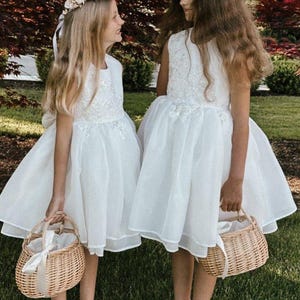 Simple Classic Flower Girl Dress| Ivory flower girl dress| Perfect flower girl dress