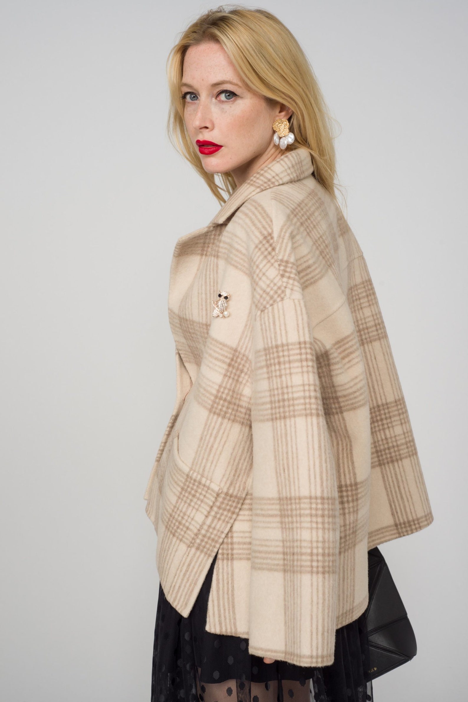 100 Wool Coat Cream White Wool Coat buttoned coat womens Etsy