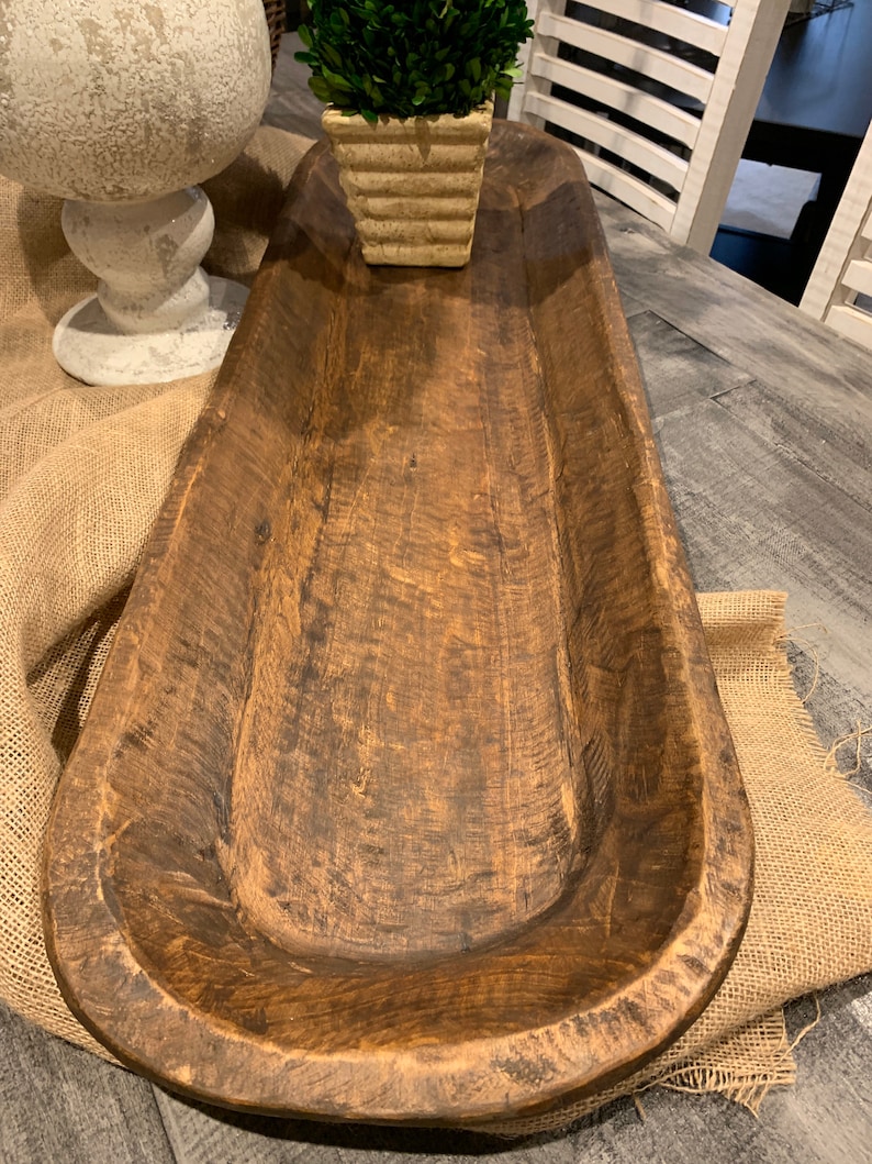 Extra Large Dough Bowl Decor Unique Rustic Farmhouse Rustic Etsy