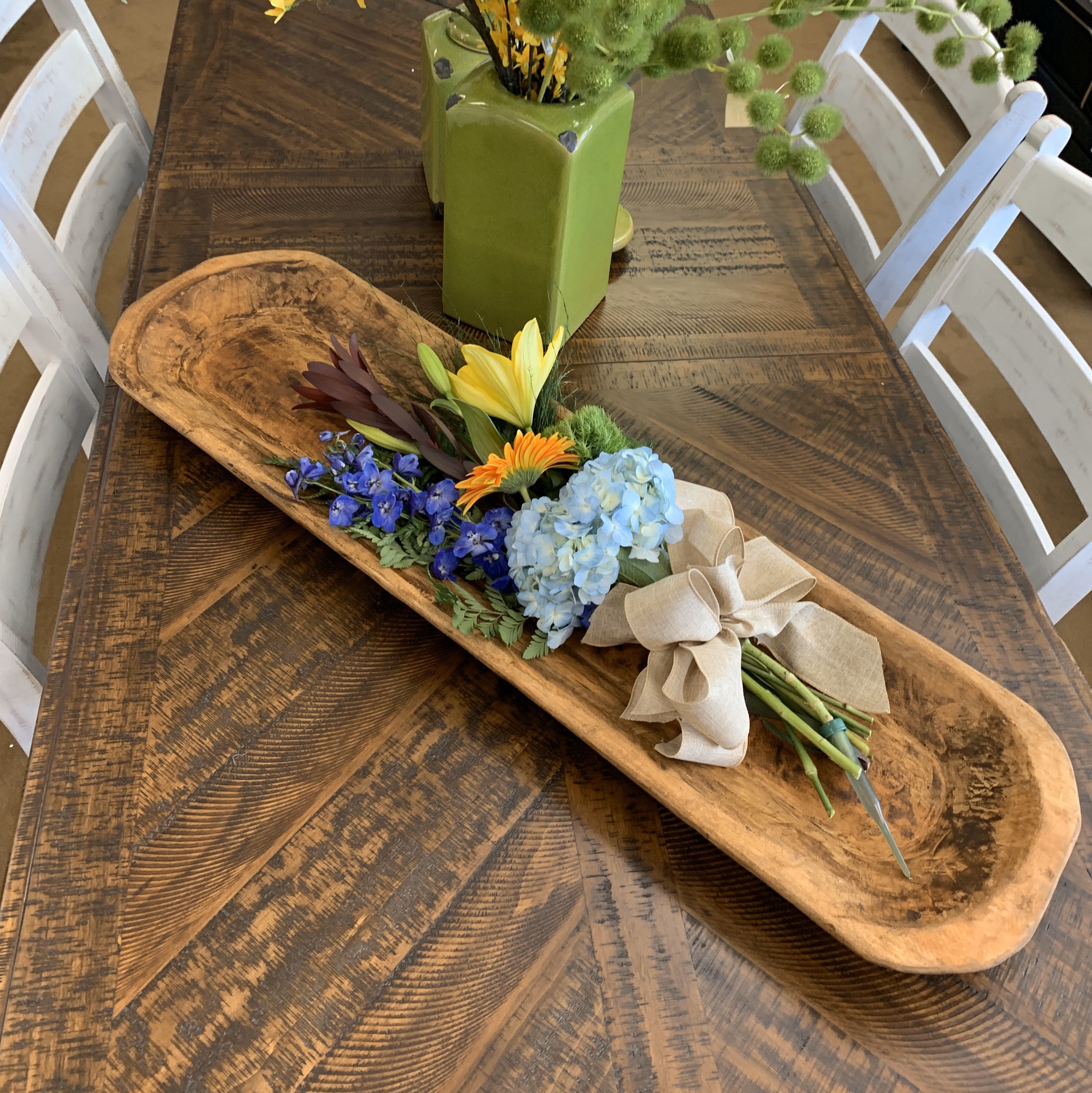 Extra Large Dough Bowl Decor Unique Rustic Farmhouse Rustic Etsy