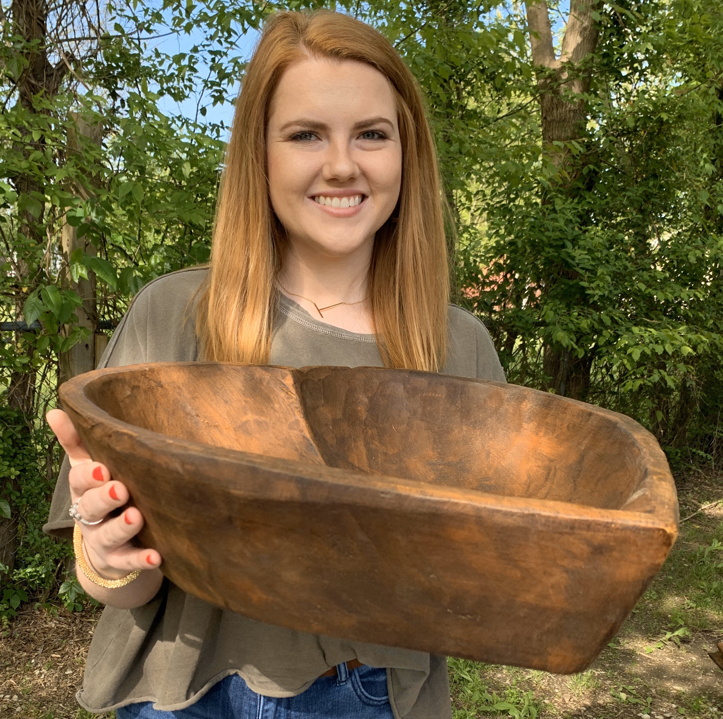 Huge Heart Carved Wood Dough Bowl FOOD SAFE Wedding Foot Etsy