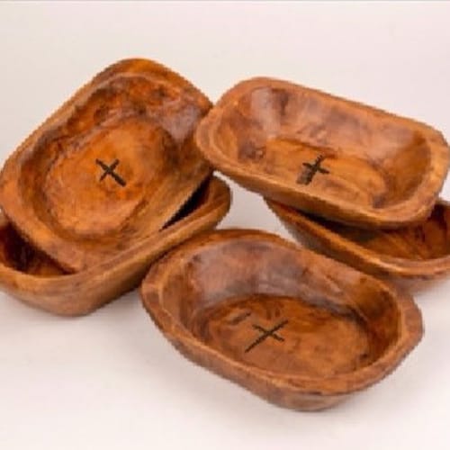 Prayer Bowl Dough Bowl Cross Religious Gifts Farmhouse Rustic. Etsy