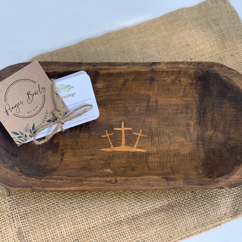 Small Mini Prayer Bowl Dough Bowl Cross Religious Gifts Etsy