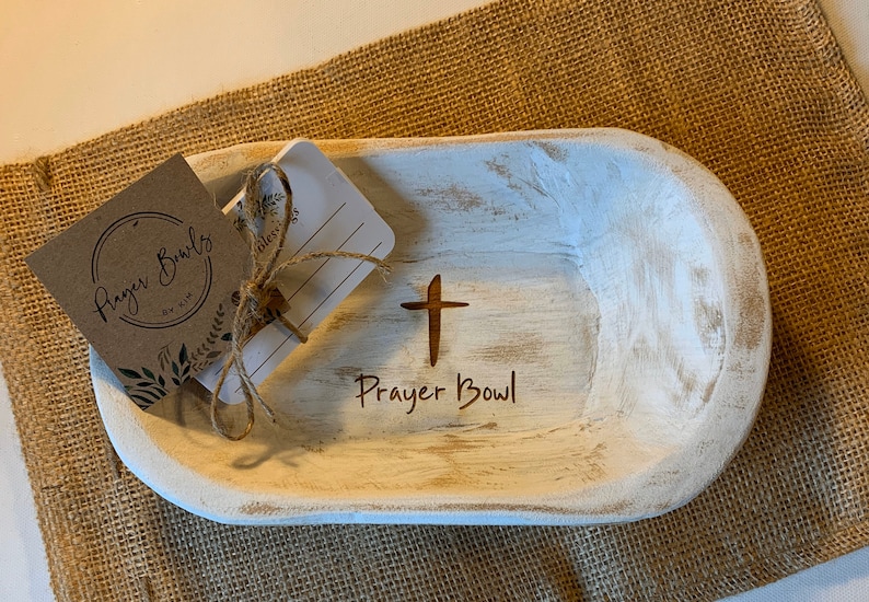 Small Mini Prayer Bowl Dough Bowl Cross Religious Gifts Etsy