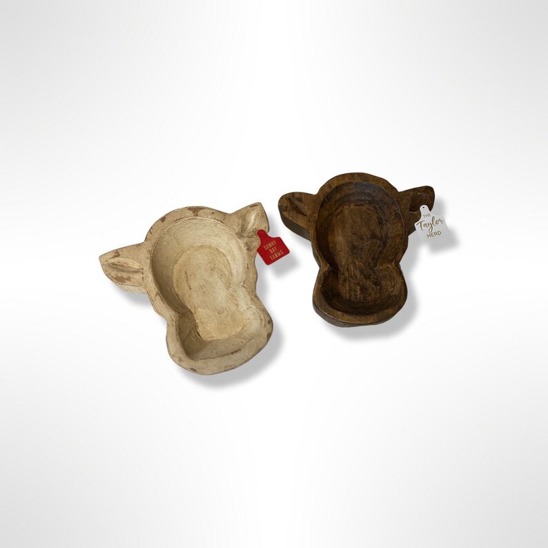 Personalized Cow Wood Dough Bowl Rustic Farmhouse Unique Gift. Etsy