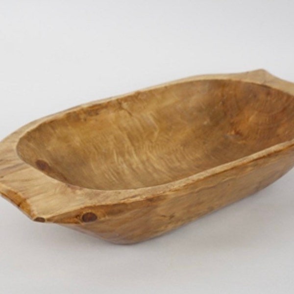 Food Safe Wood Dough Bowl Hand Carved, Bread Bowl, Fruit Bowl, Salad Bowl