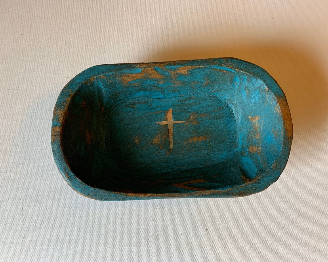 Small Mini Prayer Bowl Dough Bowl Cross religious gifts Etsy