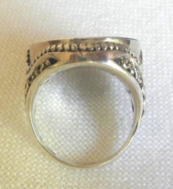 Bali Abalone Sterling Silver Ring: Iridescent Pau… - image 7