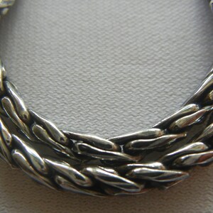 Double wheat chain Bali bracelet sterling silver 21.4 grams 8. Bali silver wheat chain bracelet. Silver wheat chain. Foxtail bracelet. image 6