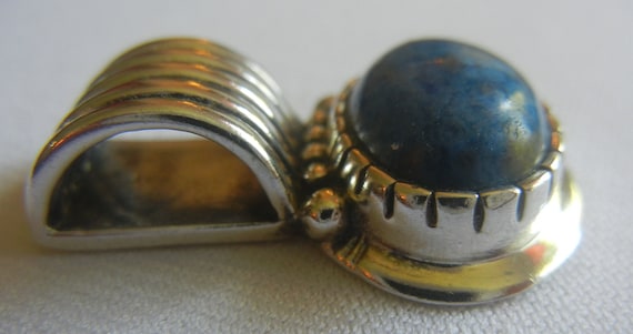 Carol Feeley lapis & sterling silver slider penda… - image 5