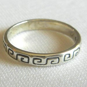 Carolyn Pollack Sterling Silver Greek Key Ring - Size 6