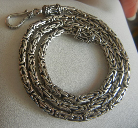 Bali Byzantine 3.5mm chain sterling silver 22 gra… - image 4