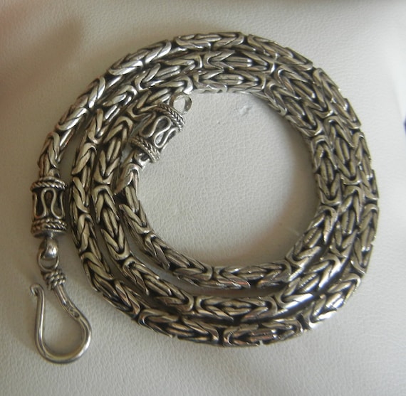 Bali Byzantine 3.5mm chain sterling silver 22 gra… - image 1