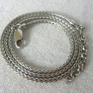 Ultra Thin Sterling Silver Wheat Chain: Adjustable 19-21&quot;