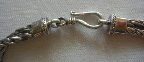 Double wheat chain Bali bracelet sterling silver … - image 8