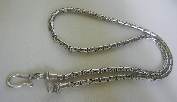 ビザンチンチェーン　バリ　デザインネックレス バリ ビザンチン スターリングシルバー チェーンネックレス