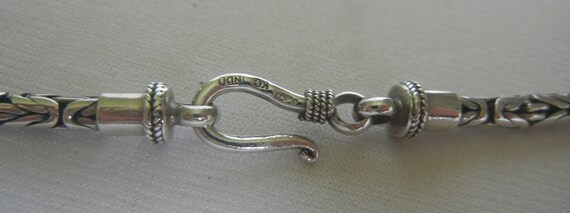 ビザンチンチェーン　バリ　デザインネックレス バリ ビザンチン スターリングシルバー チェーンネックレス