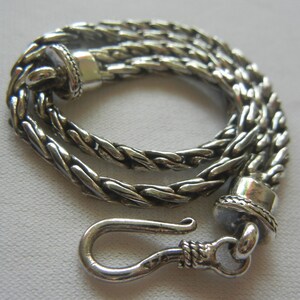 Double wheat chain Bali bracelet sterling silver 21.4 grams 8. Bali silver wheat chain bracelet. Silver wheat chain. Foxtail bracelet. image 2