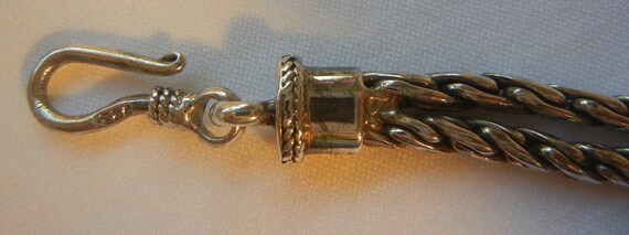 Double wheat chain Bali bracelet sterling silver … - image 9