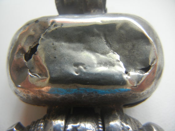 Small Tibetan Gau Box silver antique amulet 9.8 g… - image 10