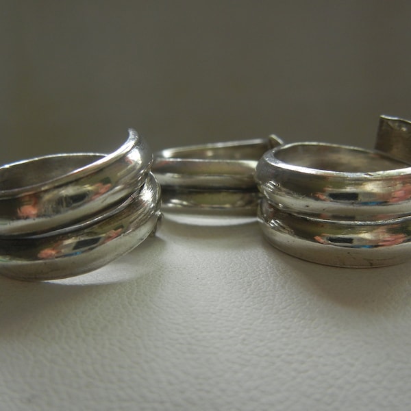 Rajasthani toe rings (set of 3) silver 20.6 grams.  Vintage India silver toe rings.  Matching set of 3 toe rings.  Rajasthani silver jewelry