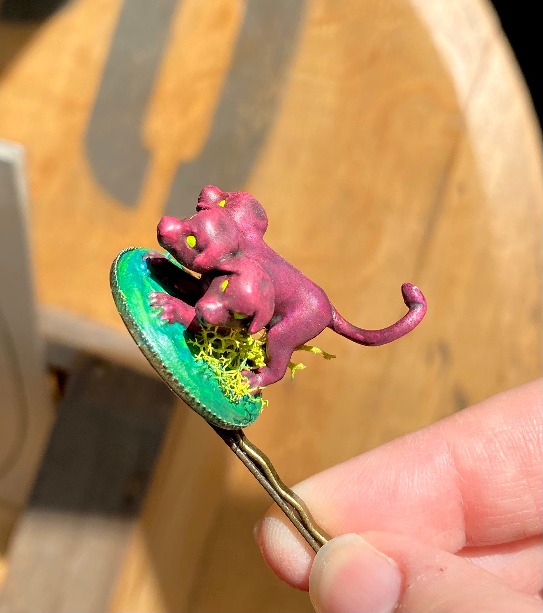 D&D DND Cerberus Puppy Dog Hair Pin, Barrette, Clip for the 