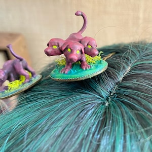 D&D DND Cerberus puppy dog hair pin, barrette, clip for the Nerd girl nerd aesthetic