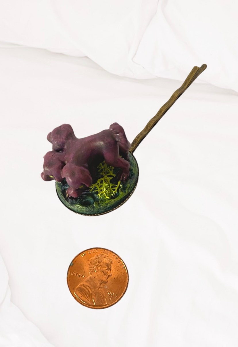 D&D DND Cerberus Puppy Dog Hair Pin, Barrette, Clip for the  display picture 3