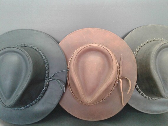 handmade leather hats