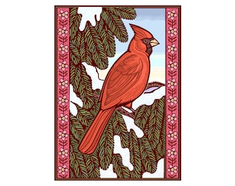 Cardinal Foldover Card