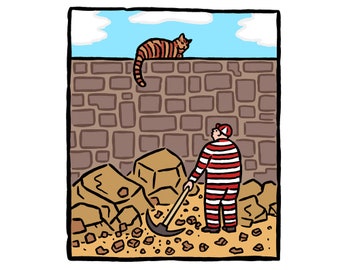 Cat and Con foldover card